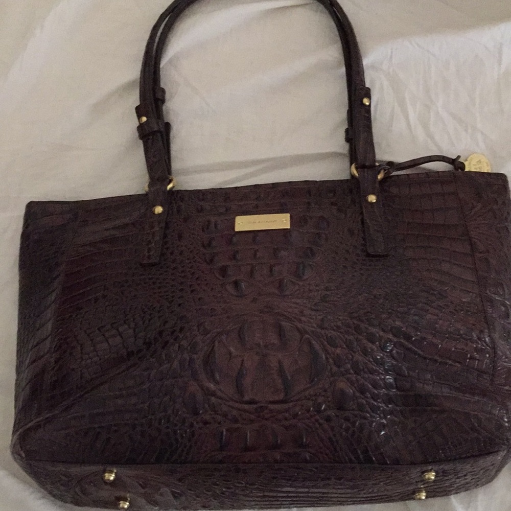 Gently used Brahmin textured bag
